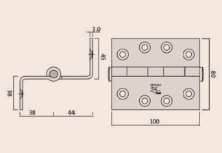 Stainless Steel Hospital Hinge