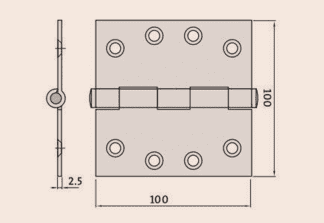 Steel Butt Architectural 100x100x2.5mm