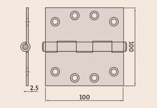 Stainless Steel Butt Architectural 100x100x2.5mm