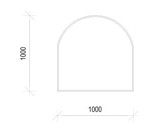 Custom Arched Mirror 1000x1000